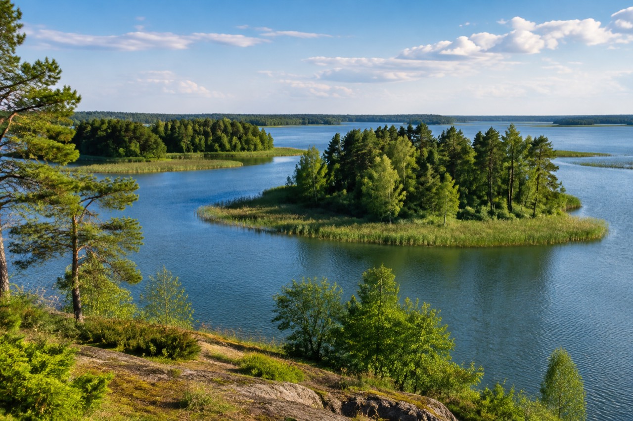 Rezerwat przyrody Wyspy na Jeziorach Mamry i Kisajno - grafika poglądowa