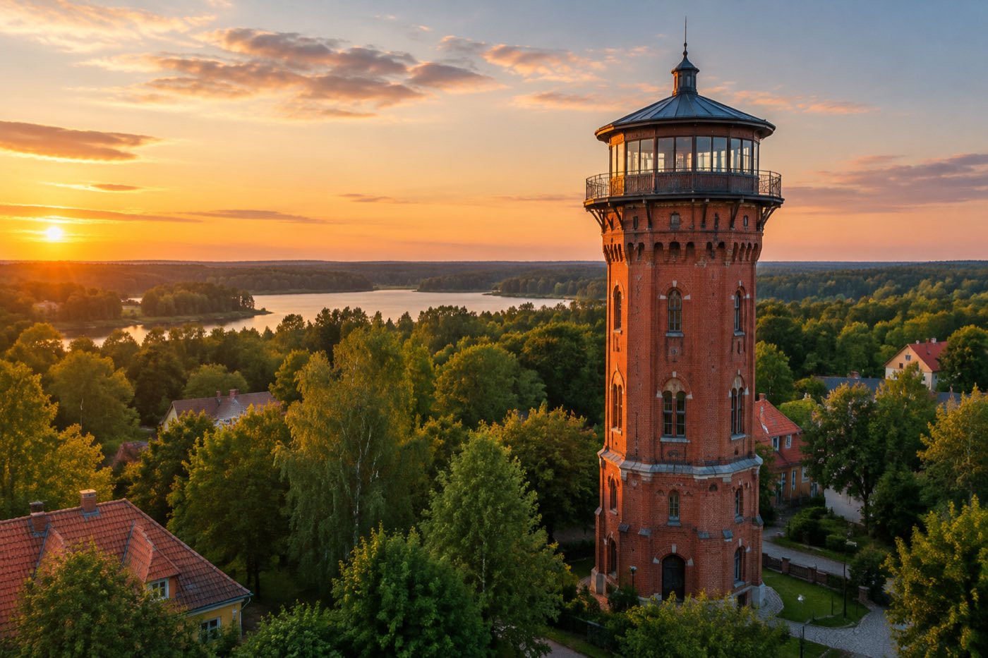 Wieża ciśnień w Piszu - grafika poglądowa